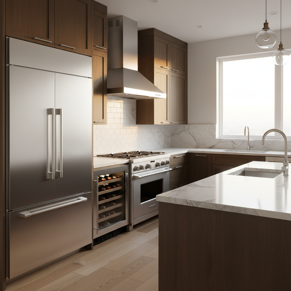 Luxury kitchen with Thermador-style appliances